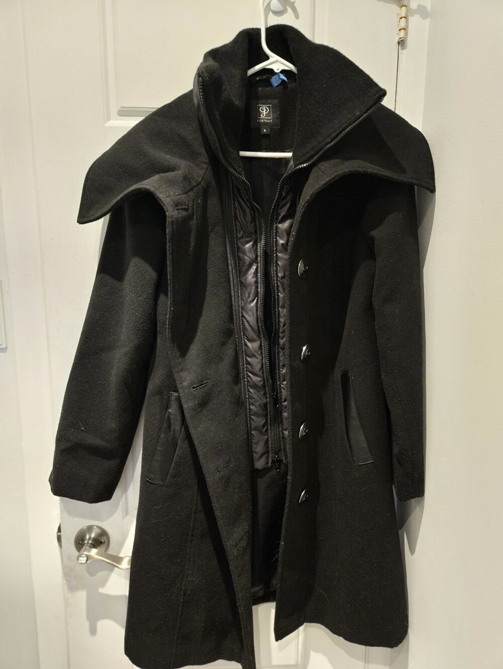 Fall/ Winter Coat Button Front With Inner Half Puffer